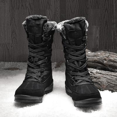 China Wholesale Warm Black Botas De Nieve New Waterproof Girls Snow Rejects Warm Children Waistband Winter Fur Snow Boots Women for sale