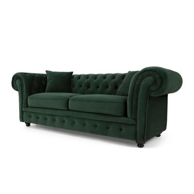 China Modern Chesterfield SOFA High Quality Living Room Velvet Fabric Chesterfield Sofa for sale