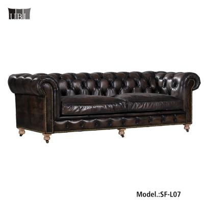 China Chesterfield SOFA High Quality Home Living Room Furniture Leather Button Tufted Sofas for sale