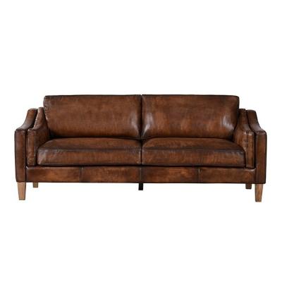 China Chesterfield SOFA High Quality Home Furniture Northern Europe Style 3 Seat Vintage Leather Sofa for sale