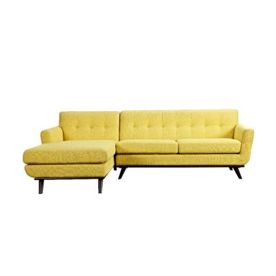 China Living Room Button Tufted Corner Corner Sofa High Quality Luxury Fabric Sofa for sale