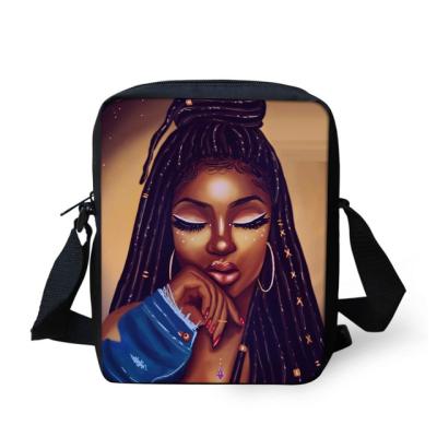 China Messenger on Demand High Quality Printing Bags Small for Black Art Girls Shoulder Bag Ladies Mini Handbags Kids Bag African American Women for sale