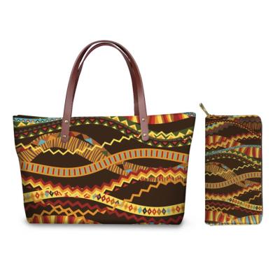 China High Quality Bohemia Style Pattern Print Purses Print Design Handbag Bags Custom Made African Women Handbags Washable Handbags for sale