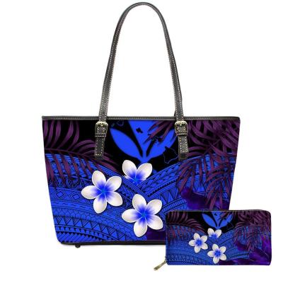 China New Stylish Women Bags High Quality Polynesian Handbag Tradition Tribal Print Customized Luxury Handbags For Women Leather Cross - Body Bags for sale