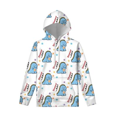 China Cheap Dinosaur Custom Design Anti-shrink Hoodie Children's Cartoon Oversized Children's Hoodie for sale