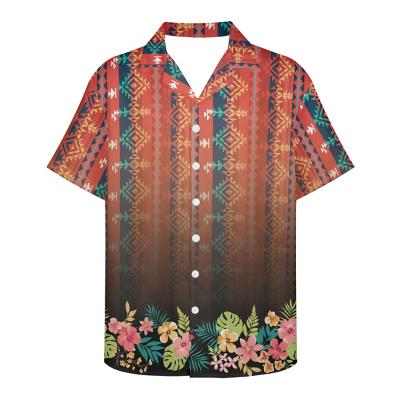 China 2021 Indian Tribal Printing Men's Casual Shirt Oversized Mens Designer Luxury Shirt Anti-Shrink Casual Shirt for sale