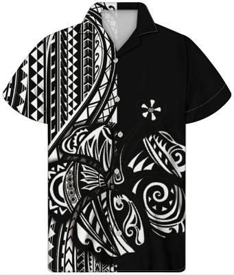 China Wholesale Custom Logo Printing Tops Boy Casual Plus Size Polynesian Traditional Samoa Tribal Men's Breathable T-shirt for sale