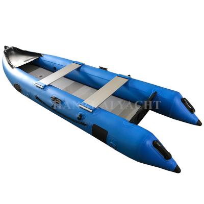 China Fishing recreation 2 person air mat sea paddel kayak with outboard motor for fishing for sale