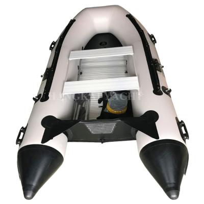 China Inflatable Boat CE China 2020 High Quality PVC Inflatable Rubber Dinghies With Motor PVC Outboard Boat Aluminum Floor For Sale for sale