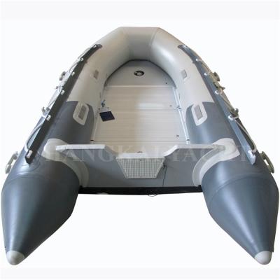 China Foldable Rowing Boat Heat Welding Aluminum Floor Inflatable Rowing Boat for sale