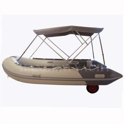 China Rowing Boat 5person 3.6m Aluminum Floor Inflatable Sport Boat With Outboard Motor for sale