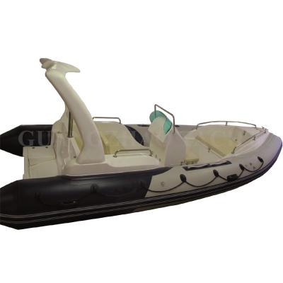 China Nice Luxury Fiberglass Rib Boats 19ft 5.8m Inflatable Rowing Boat For Fish With Navigation Light RIB 580 for sale