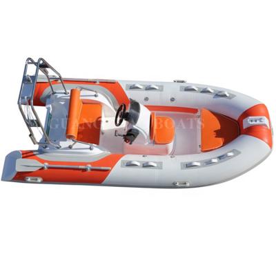 China Luxury Nice Boats 14ft 4.3m 4 Person Inflatable Rib Speed ​​Racing Boat Rib 430 for sale