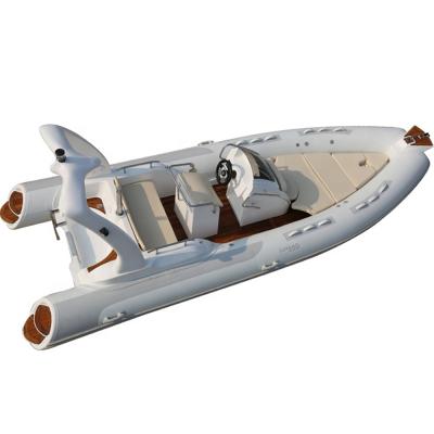 China Luxury Cheap Rib Boat 19ft Small Fiberglass Yacht 5.8m Fishing Gear Boat for sale