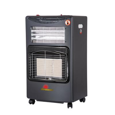 China Fast Heating 1.3kw to 4.2kw Cheap Easy Mobile Portable 2 in 1 Gas-Electric Heater 2 Fast Heating Infrared in 1 Living Room Heater for sale