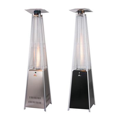 China Modern Attractive Patio Gas Stored Portable Infrared Outdoor Triangle Gas Heater With Glass Tube For Garden Use for sale