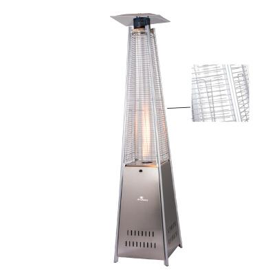 China Natural Gas Tower Space Heater Pulse Ignition Stainless Steel Stored Outdoor Gas Heater For Holiday Garden Party for sale