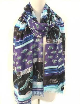 China Low MOQ High Quality Custom Digital Eco-Friendly Print Viscous Women's Slime Scarf for sale