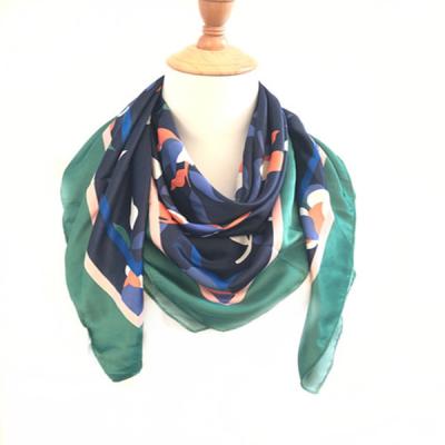 China Satin low MOQ custom printed silk scarf women girl satin silk square twill head scarf wholesale price for sale