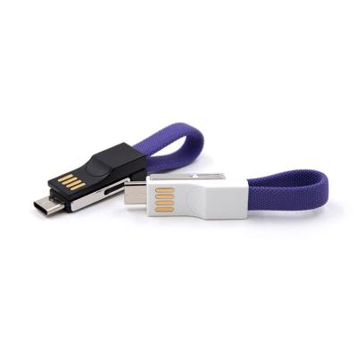 China MP3/MP4 Player Cell Phone Cable Usb 2.0 Flat Cable Magnetic Key Chain Data Line Promotion Gift for sale