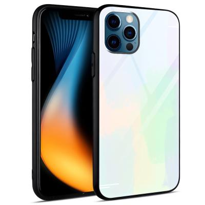 China Glossy Shockproof Soft Rubber Sublimation Tempered Glass Phone Case For Iphone 11 pro 7 8 max max max xs xs x 12 pro for sale