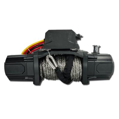 China AUTOMATIC 12500lbs Cable Pulling Fast Gear Trailer Tractor Anchor 12v Electric Offroad Winch With Synthetic Rope for sale