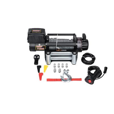 China Hot Selling 4X4 AUTOMATIC Electric Winch 12000lbs Pulling Power 12v 24v 4wd With Steel Cable for sale