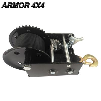 China 2000lbs AUTOMATIC Fishing Boat Trailer Reversible Anchor Manual Mini Hand Winch with Strap for sale