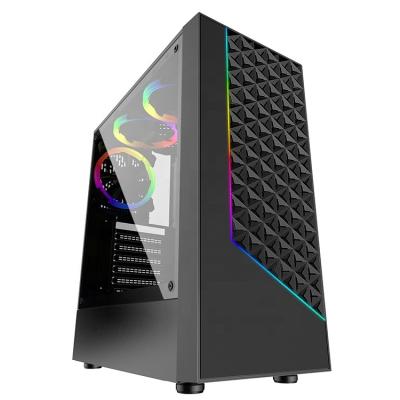 China With Newest Mid Panel Window Y2021 Tower PC Gaming Case Computer Side Popular Case In Stock Metal Atx Gaming Case for sale