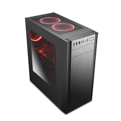 China With Wholesale 2021 Newest Fan PC ATX Custom Branded Computer Game Case Gaming Desktop Case for sale