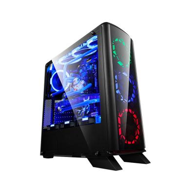 China With PSU Fan Gaming Desktop Computer PC Case ATX Window Fan ABS Acrylic Tempered Glass Full RGB for sale