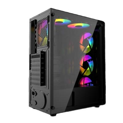 China 2022 Desk Table Mini Atx Anime Good Prices Tempered Glass Cabinet Computer PC Gaming Case for sale