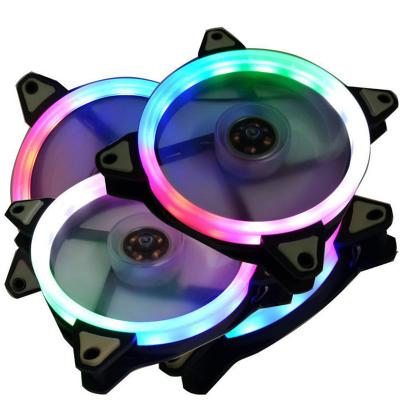 China Aluminum Computer Case 120mm Computer CPU Cooler DC 12V DC 12V SINGLE RING RGB Fan for sale