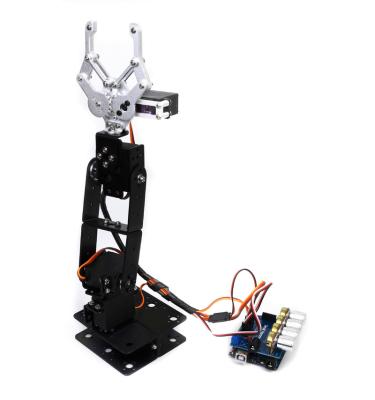 China Cheap 4Dof Metal Assembled Aluminum Alloy Four Arm Freestanding Robotic Robot For Arduino Kit for sale