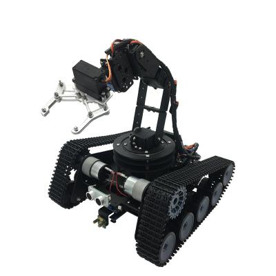 China Metal Crawler Robot 6 Degrees of Freedom Robot Arm Open Source Pathing and Obstacle Avoidance Smart Trolley Competition Kit for sale