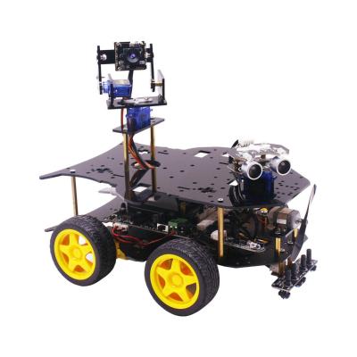 China Factory price 4WD plastic smart robot with AI vision features for raspberry pi 4b for sale