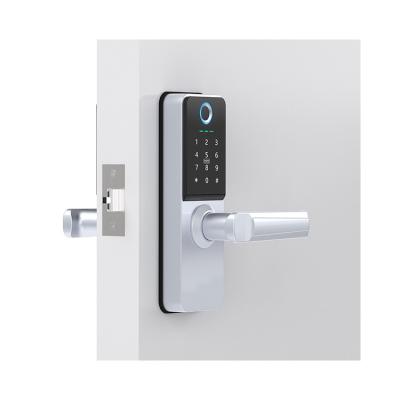 China Zinc Alloy Nfc Security Fingerprint Door Lock Digital Aluminum Smart Door Lock For Hotel for sale