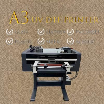 China Desktop Digital A3 UV Dtf Printer Printing Machine DTF Transfer AB Film Sticker Printer for sale