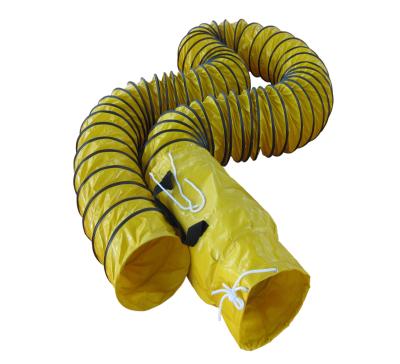 China PVC Hose Plastic Orange Color PVC Flexible Air Duct For Axial Blower Fan Ventilating Industrial Ventilation With Carry Bag for sale