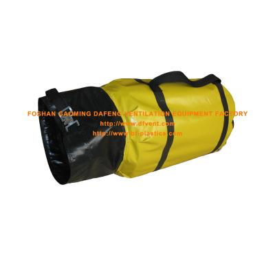 China Yellow PVC Fire Resistant Flexible Air Duct Hose With Carry Bag for sale