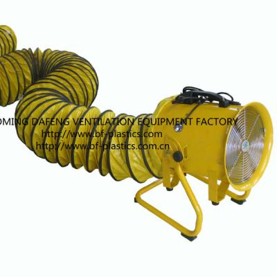 China Hotels High Speed ​​Industrial Portable Air Ventilating Fan Axial Fan With Flexible Hose Air Duct for sale