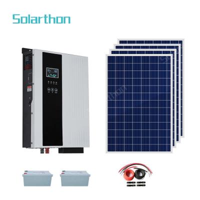 China Solarthon Home Genset Poer 25kw 5kw 20000kw For Residential Home Panel On Grid Inverter Full Solar System for sale