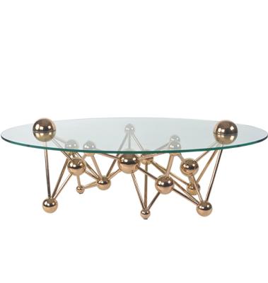 China Other Sale Modern Light Luxury European Style Glass Coffee Table for sale