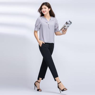 China The fabric is simple slightly elastic and the spring and summer elegant pants show the pants woven fabric of the high thin women's pants loose pants for women for sale