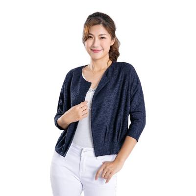 China New Japan Fashion Slim Button Front Spring Womens Embossed Floral Soft Jacket Fabric for sale