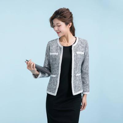 China High End Textured Women's Blazer Jacket 100% Polyester Women's Shirt Tops Women's Blouses High End Textured Ladies Blouses for sale