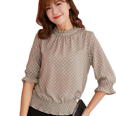 China Comfortable Wear / Japan Women's Fabric Tops Fashionable Blouses Long Sleeve Women's Tops Shirts Original Design Blouses Ladies Tops for sale