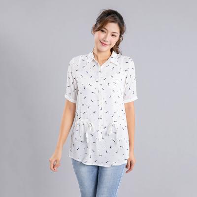 China Soft/not easy knit short channel blouse lady woman tops blouse fashionable ladies button up women blouse for sale