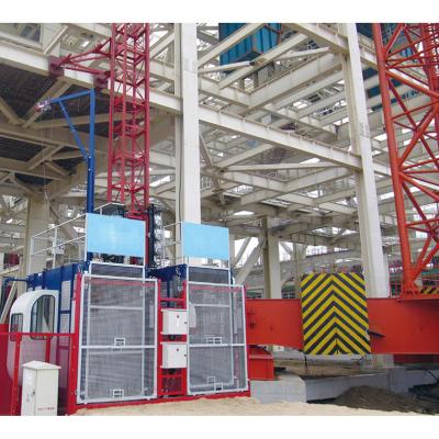 China Building Material Shops ZK Engineering construction freight material elevator Construction site double cage construction lift Building hoist for sale