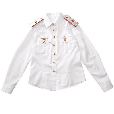 China Women White Shirts Security Police Duty Uniforms Cheap Women White Shirts Hot Sales Promotion Uniforms Security Police Duty Uniform Shirts for sale